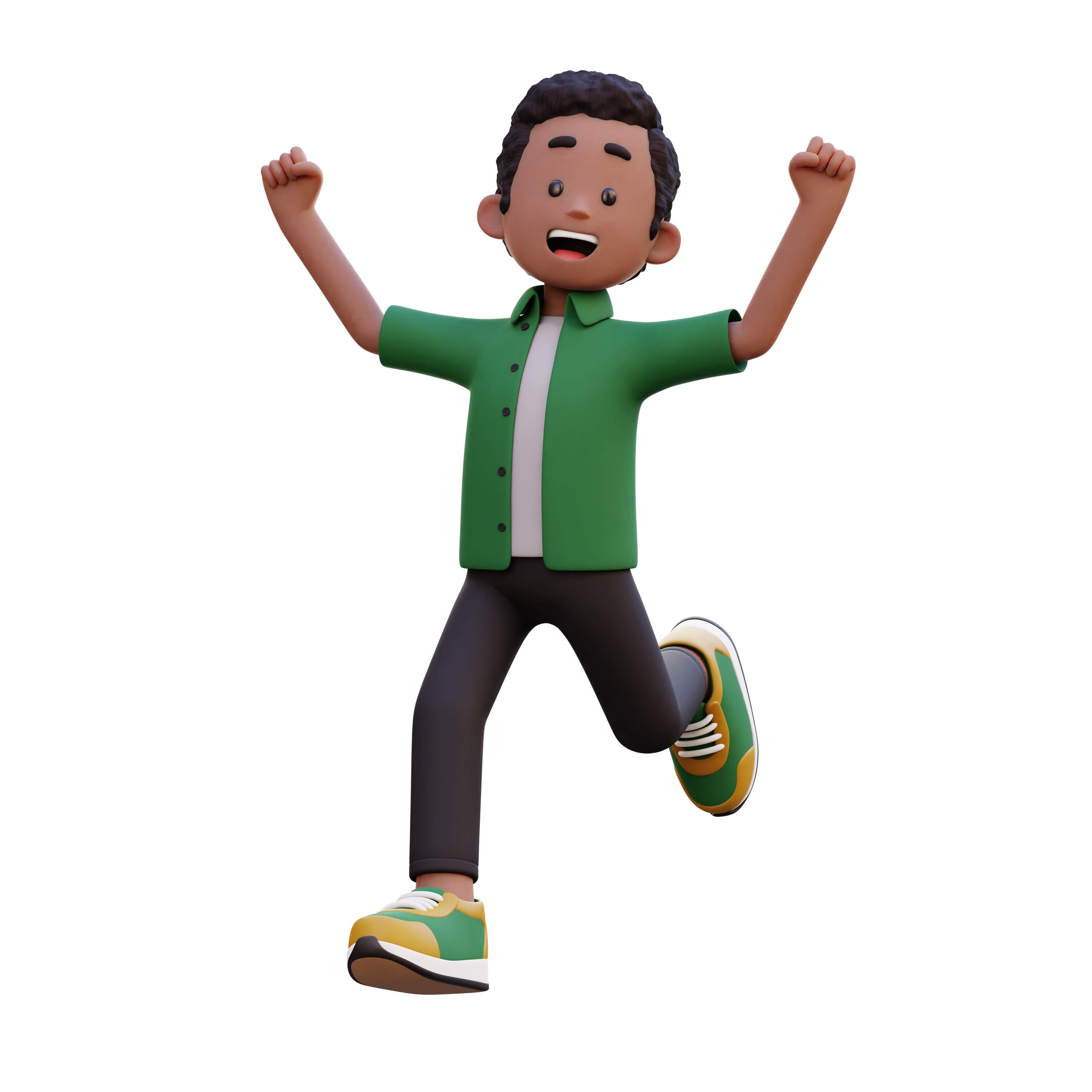 Cityzen character jumping for joy